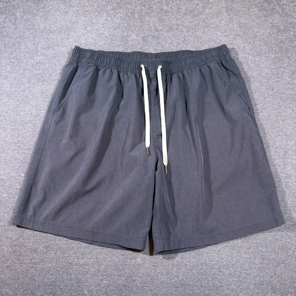 Fair Harbor The Anchor Shorts Mens XXL Gray Lined Swim Trunks Board Shorts Beach